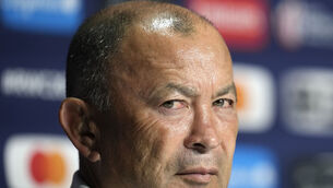 <p>CRUNCH TIME: Australia head coach Eddie Jones. Pic: AP Photo/Christophe Ena</p>