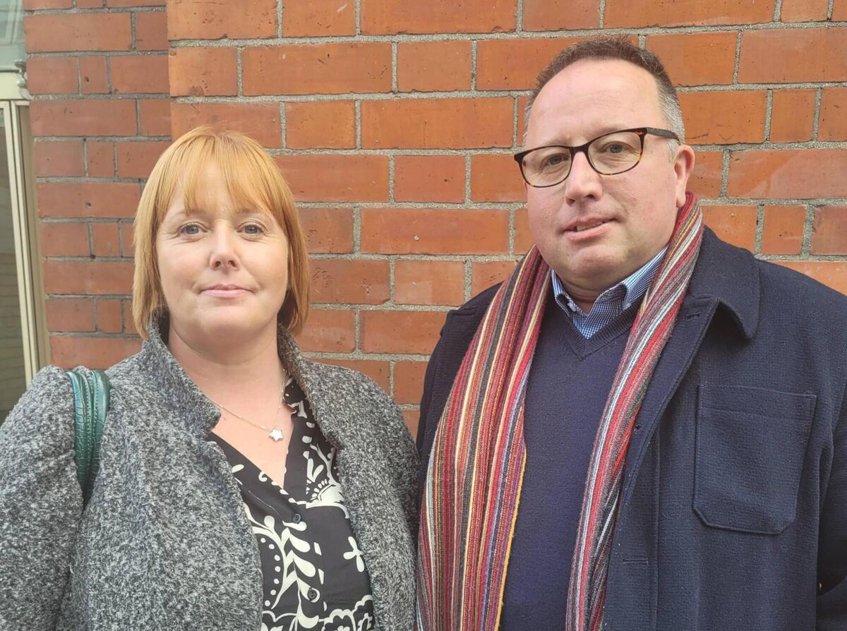 Erin and Michael McKeown, daughter and son of Bridget McKeown, 68, a mother of three from Balbriggan, Co Dublin, who died at a nursing home in Swords on September 30, 2019.