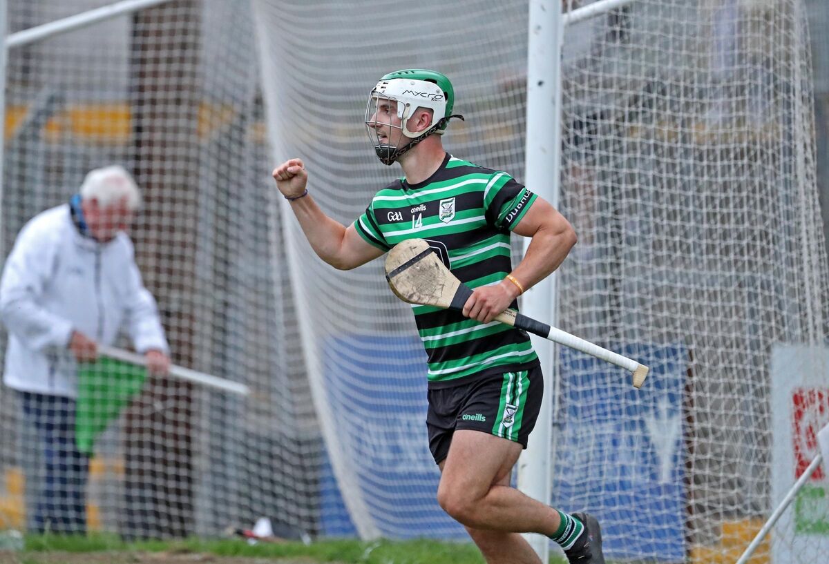 LEADING LIGHT: Shane Kingston, Douglas, celebrates scoring the second goal for Douglas against Midleton last year.