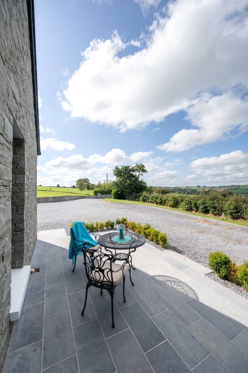 One of three patio areas