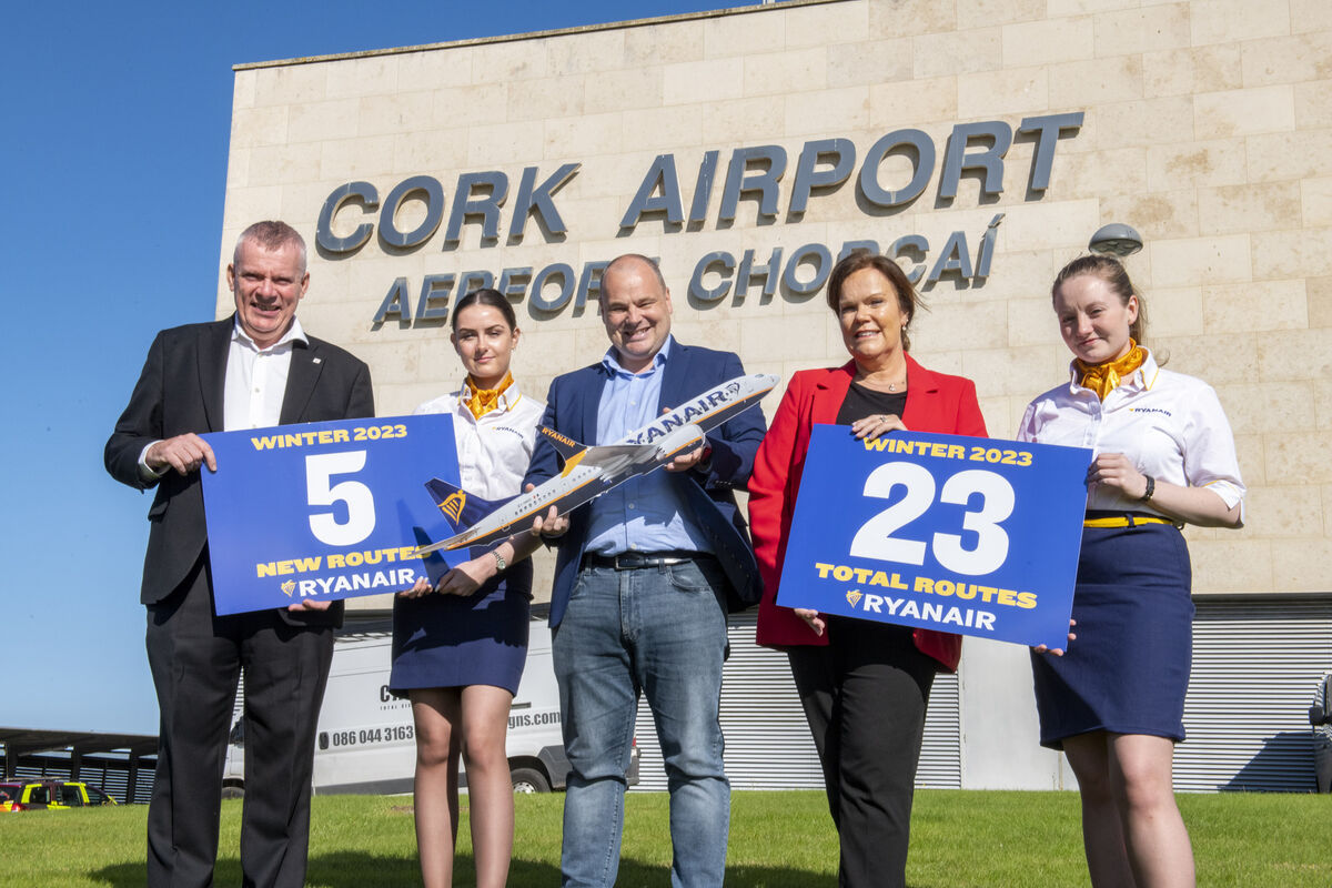 This winter, Ryanair will operate 23 routes at Cork Airport including five new routes to Barcelona El-Prat, Paris Beauvais, Seville, Fuerteventura and Venice Treviso along with increased capacity on six other services. Picture: Brian Lougheed