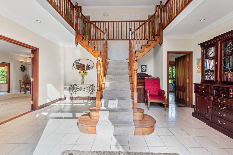 Hall with bifurcated staircase Hall with bifurcated staircase