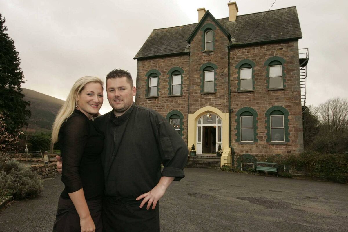 Early days: Christine and  Dermot Gannon pictured in 2006  outside the Old Convent. Pic.Brian Gavin/Press 22