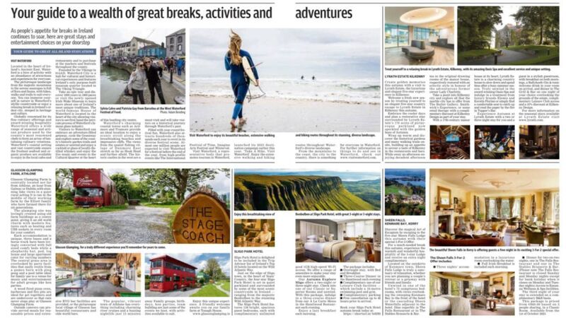 Interesting ideas, inviting deals, there really is something for everyone in the Irish Examiner's Staycations e-magazine. Interesting ideas, inviting deals, there really is something for everyone in the Irish Examiner's Staycations e-magazine.