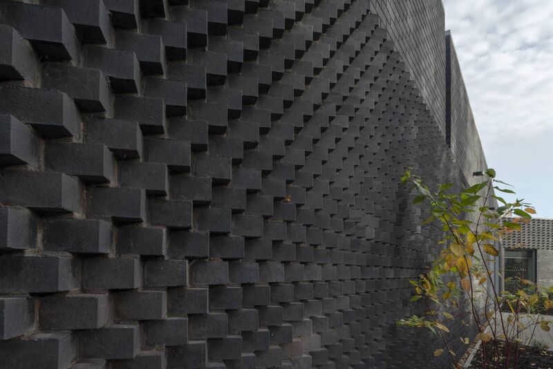 Detail of Castletymon Library brickwork, courtesy of South Dublin County Council. 