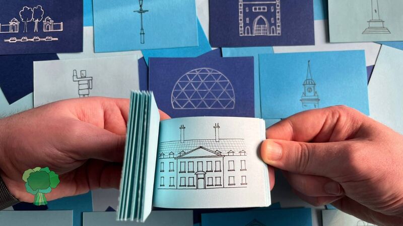 Flipbook animation workshop at IMMA. Photo by Joseph Orr. 