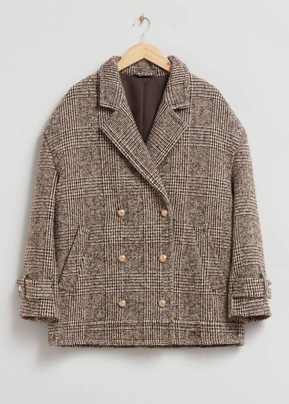 Oversized Check Peacoat, €199, & Other Stories Oversized Check Peacoat, €199, & Other Stories