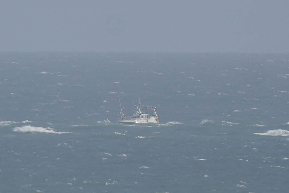 A stranded boat is seen off the coast of Blackwater, Wexford. A major multi-agency operation is underway off the coast of Wexford after a boat ran aground on Monday. Picture: Niall Carson/PA Wire A stranded boat is seen off the coast of Blackwater, Wexford. A major multi-agency operation is underway off the coast of Wexford after a boat ran aground on Monday. Picture: Niall Carson/PA Wire