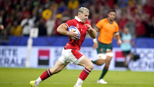 <p>RECORD-BREAKER: Gareth Davies has scored more World Cup tries than any other scrum-half. Pic: Andrew Matthews/PA</p>