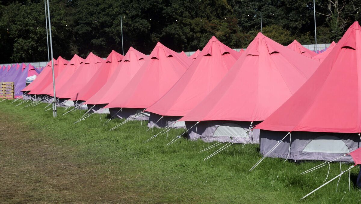 
                            Roughly 800 people are currently being accommodated in tents. Picture: Sasko Lazarov
