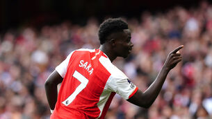 Bukayo Saka is a doubt for Arsenal’s trip to Bournemouth (Nick Potts//PA)