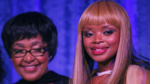 Zoleka Mandela, right, granddaughter of former president Nelson Mandela (Denis Farrell/AP)