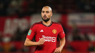 Sofyan Amrabat impressed on his full debut for Manchester United (Martin Rickett/PA)