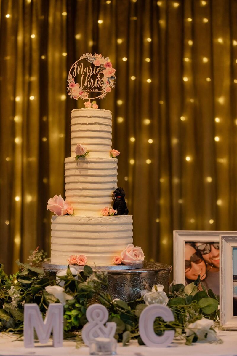 The wedding cake. The wedding cake.