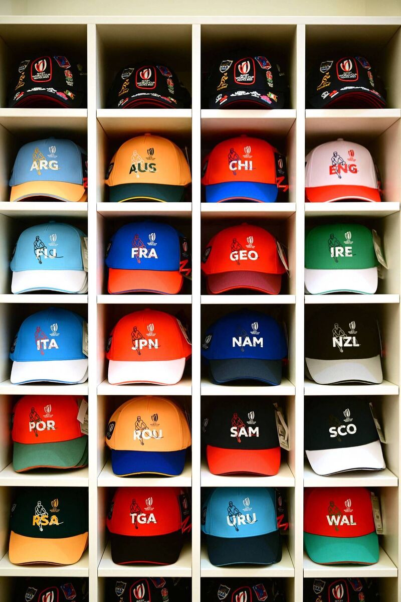 IF THE CAP FITS: The official Rugby World Cup store at the Place de la Concorde in Paris