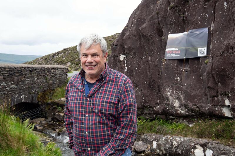 US-based Michael Noonan wants the government to purchase 1,400 acres at the Connor Pass. It's for sale seeking €10 million. US-based Michael Noonan wants the government to purchase 1,400 acres at the Connor Pass. It's for sale seeking €10 million.