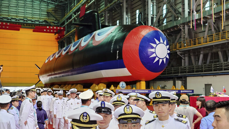 Taiwan launches island’s first domestically-made submarine for testing Taiwan launches island’s first domestically-made submarine for testing