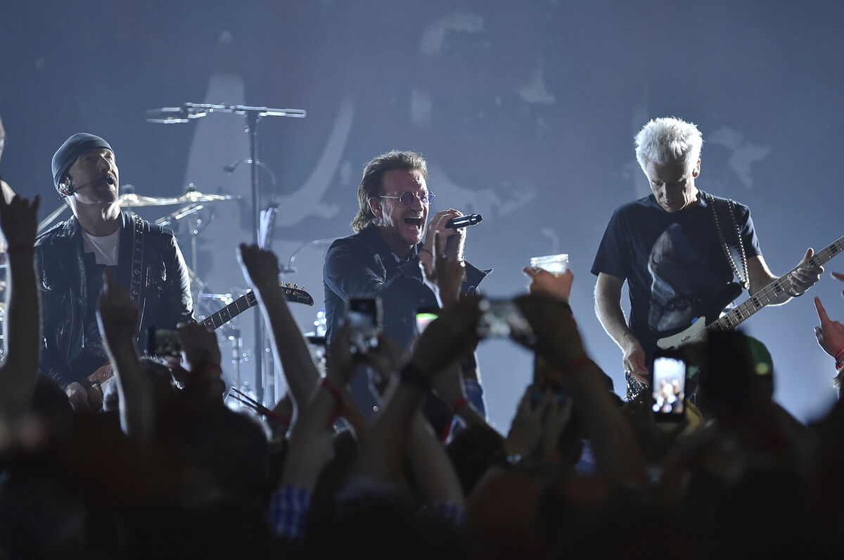 U2 will play in Las Vegas until mid-December. (Photo by Evan Agostini/Invision/AP, File) U2 will play in Las Vegas until mid-December. (Photo by Evan Agostini/Invision/AP, File)