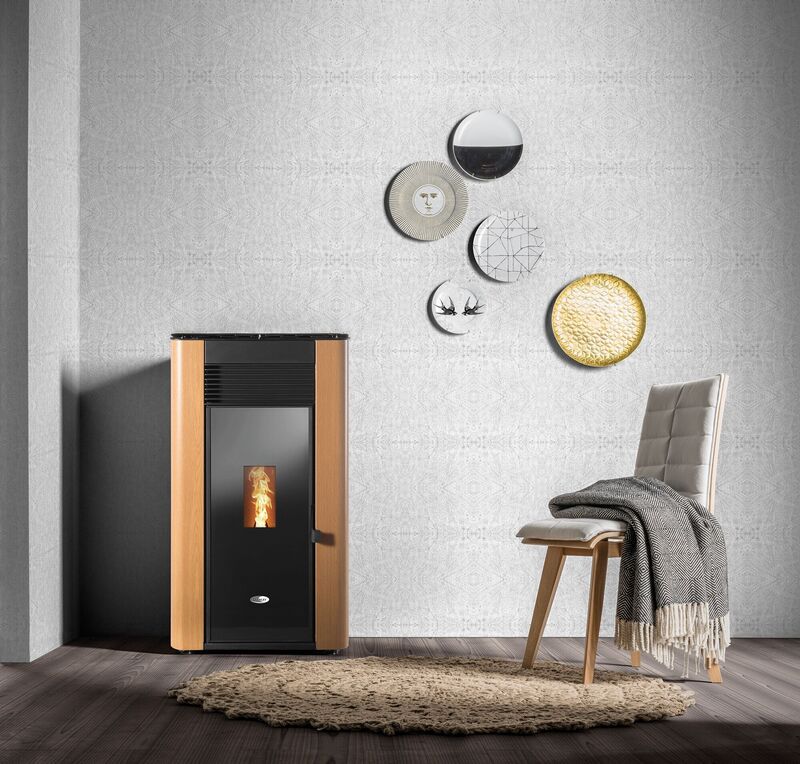 Waterford Stanley Solis pellet stove. K1200, 10.3kW max pellet boiler shown. With gas and oil prohibited in new builds, a pellet stove could answer that primal need for backup warmth  