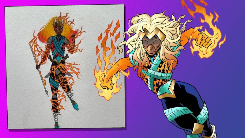 Julia's artwork - Firebird, via Irish Examiner art competition 