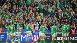 <p>FORGOTTEN HOW TO LOSE: Irish supporters cheer their team after the 2023 Rugby World Cup Pool B match between South Africa and Ireland at Stade de France in Paris, France. Pic: Brendan Moran/Sportsfile</p>