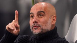 Pep Guardiola’s side take on Wolves on Saturday (Owen Humphreys/PA).