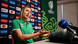 <p>OFF MENU: IRFU head of nutrition Emma Gardner during a  media conference at Complexe de la Chambrerie in Tours. Picture: Harry Murphy/Sportsfile</p>