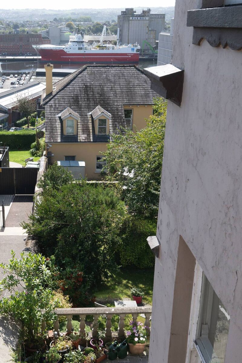 View from side to the quays.