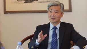 <p> The Chinese ambassador to Ireland He Xiangdong. Picture: Moya Nolan</p>