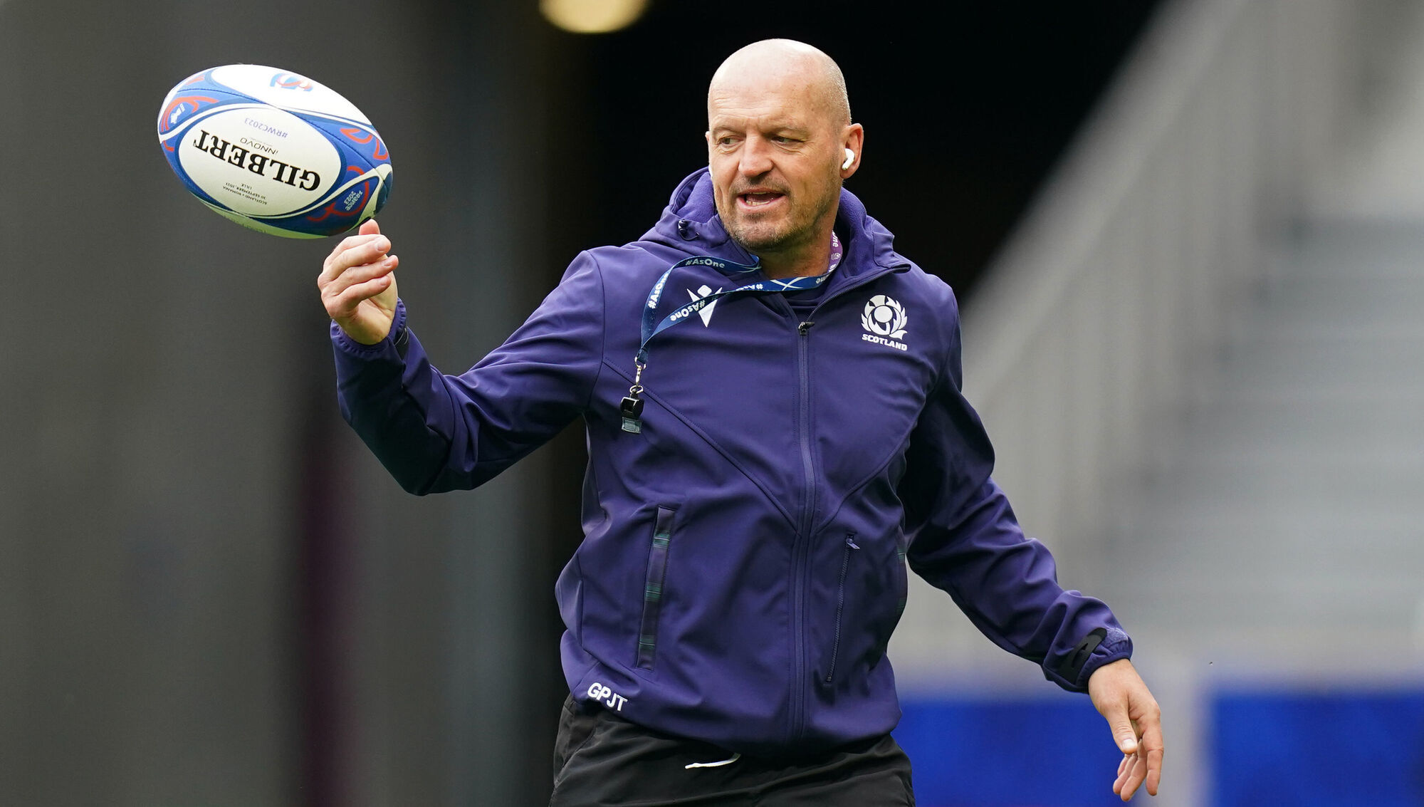 PARIS-BOUND: Scotland head coach Gregor Townsend during a training session at the Stade Pierre Mauroy. Pic: Adam Davy/PA Wire
