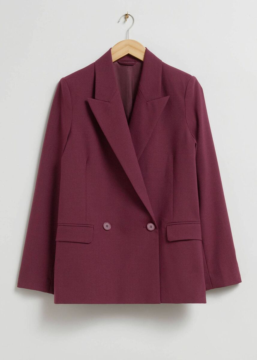 Plum Wool Blazer, €179, & Other Stories Plum Wool Blazer, €179, & Other Stories