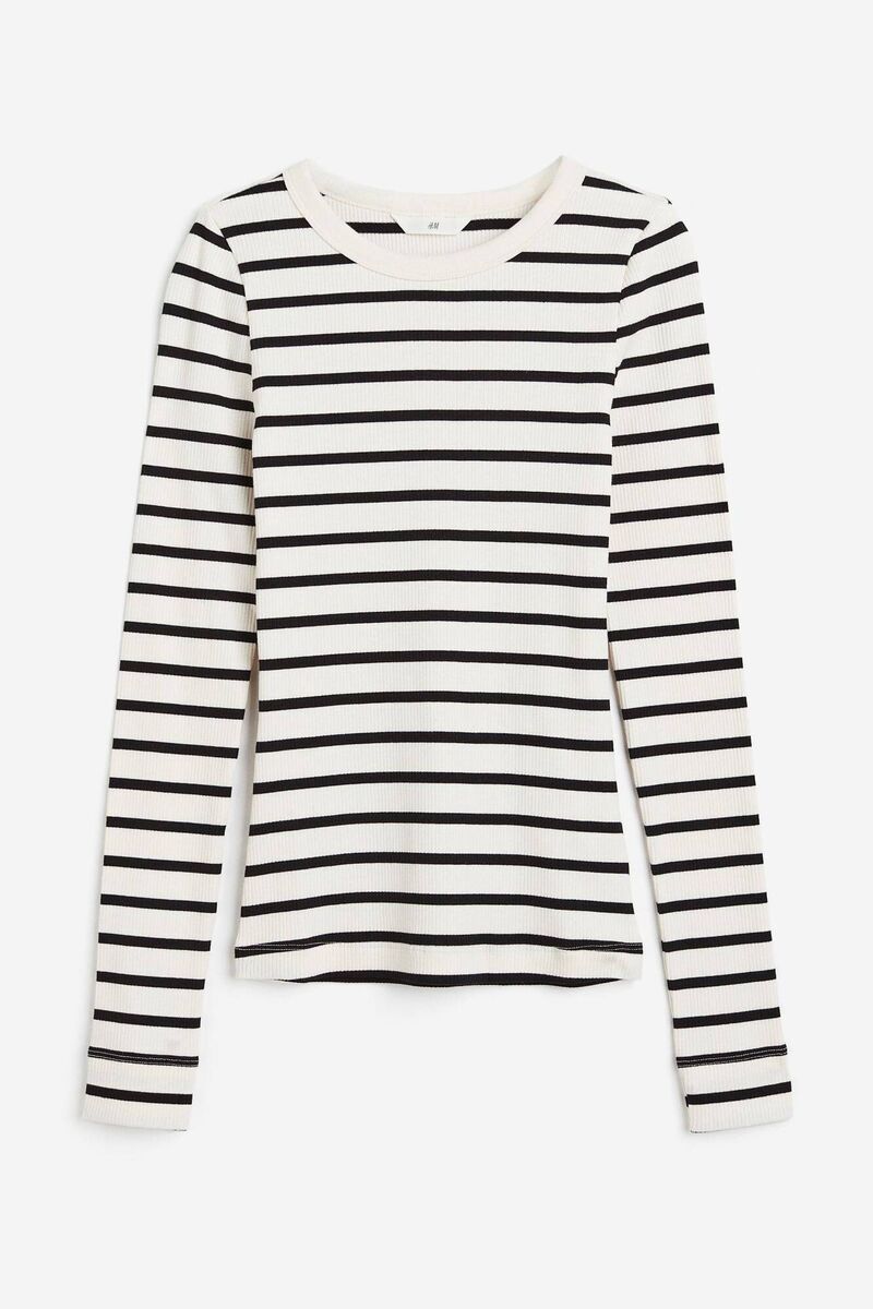 Striped Ribbed Top, €16.99, H&M Striped Ribbed Top, €16.99, H&M