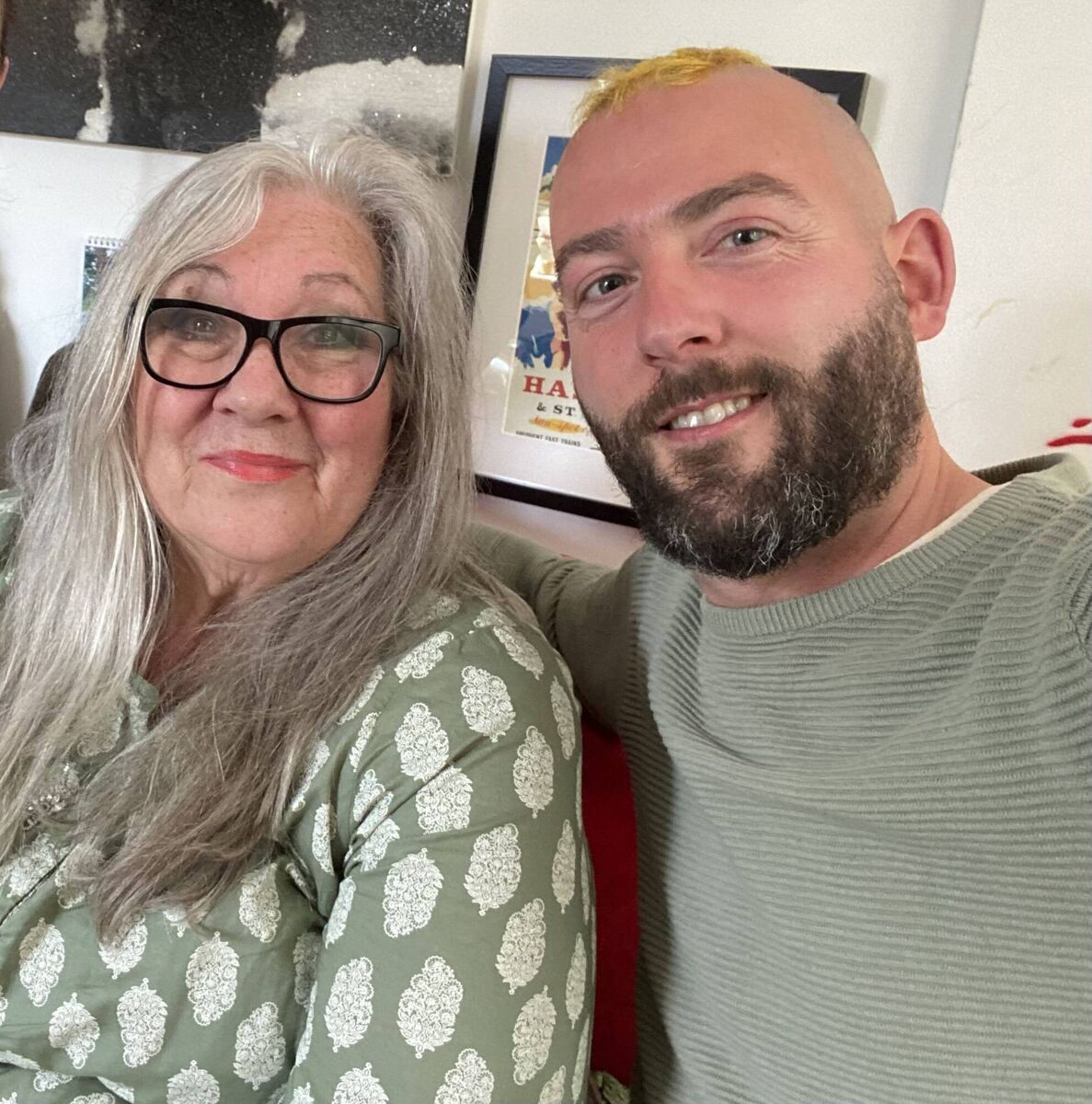 Ian Brennan with Sue Tilley: 'It's like everything has kind of come together into what will be a very important piece in the history of art.' Picture: Ian Brennan