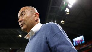 <p>LYON, FRANCE - SEPTEMBER 24: Eddie Jones, Head Coach of Australia, looks on prior to the Rugby World Cup France 2023 match between Wales and Australia at Parc Olympique on September 24, 2023 in Lyon, France. (Photo by Chris Hyde/Getty Images)</p>