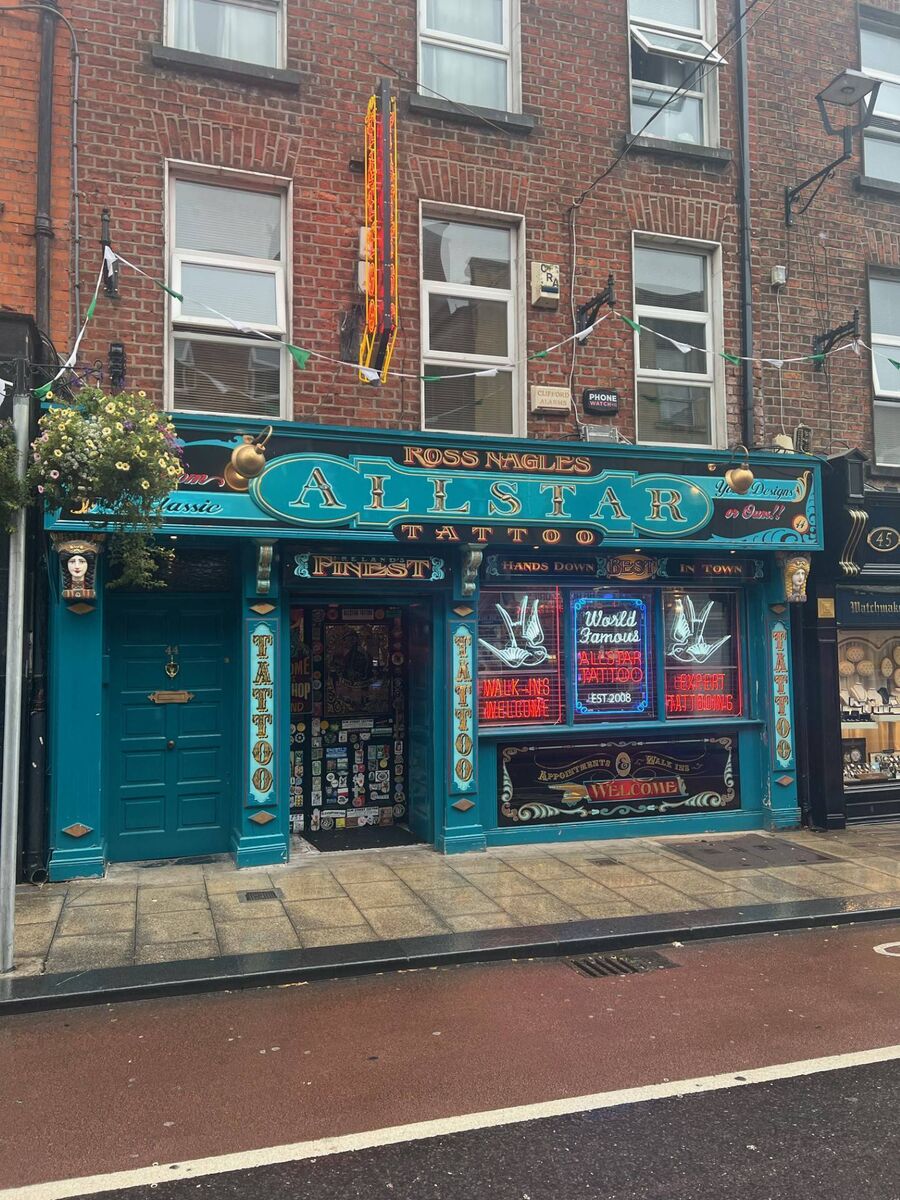 All Star Tattoo, Wickham Street, Limerick, where Bernard O'Shea got his tattoo