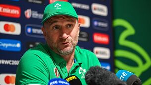 <p>SHORT SHRIFT: Assistant coach Mike Catt during an Ireland rugby media conference at Complexe de la Chambrerie in Tours. Pic: Harry Murphy/Sportsfile</p>