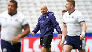 <p>ON TO PARIS: Scotland head coach Gregor Townsend during a training session at the Stade Pierre Mauroy. Picture: Adam Davy/PA Wire</p>