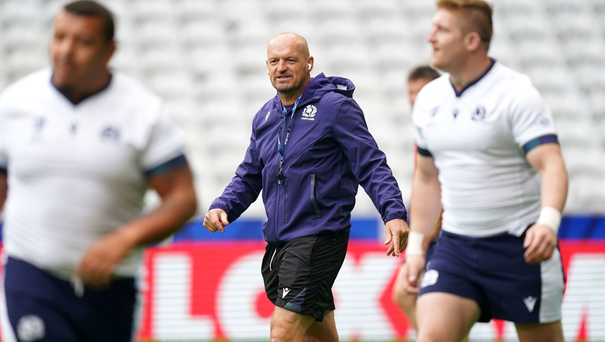 ON TO PARIS: Scotland head coach Gregor Townsend during a training session at the Stade Pierre Mauroy. Picture: Adam Davy/PA Wire