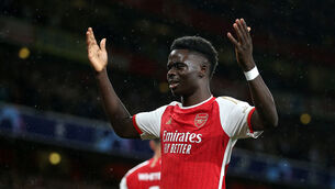 Bukayo Saka is an injury concern for Arsenal and England (Nigel French/PA)