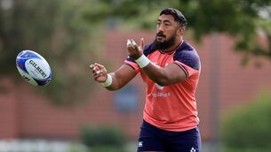 <p>STAR PERFORMER: Bundee Aki during an Ireland training session at Complexe de la Chambrerie in Tours. Pic: INPHO/Dan Sheridan</p>