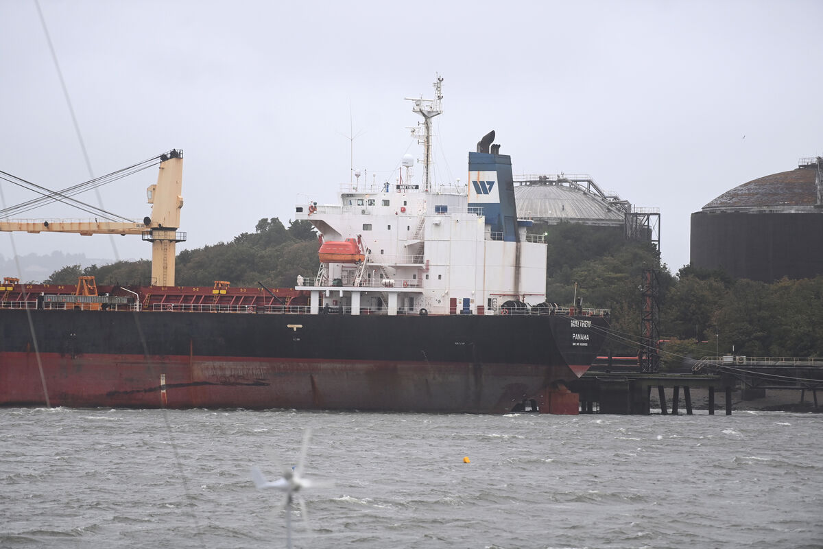 The bulk carrier MV Matthew berthed at Marino Point, Co Cork. Picture: Larry Cummins The bulk carrier MV Matthew berthed at Marino Point, Co Cork. Picture: Larry Cummins