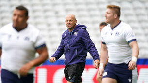 <p>Scotland head coach Gregor Townsend during a training session at the Stade Pierre Mauroy, France. Picture date: Friday September 29, 2023. PA Photo. See PA story RUGBYU World Cup Scotland. Photo credit should read: Adam Davy/PA Wire</p>