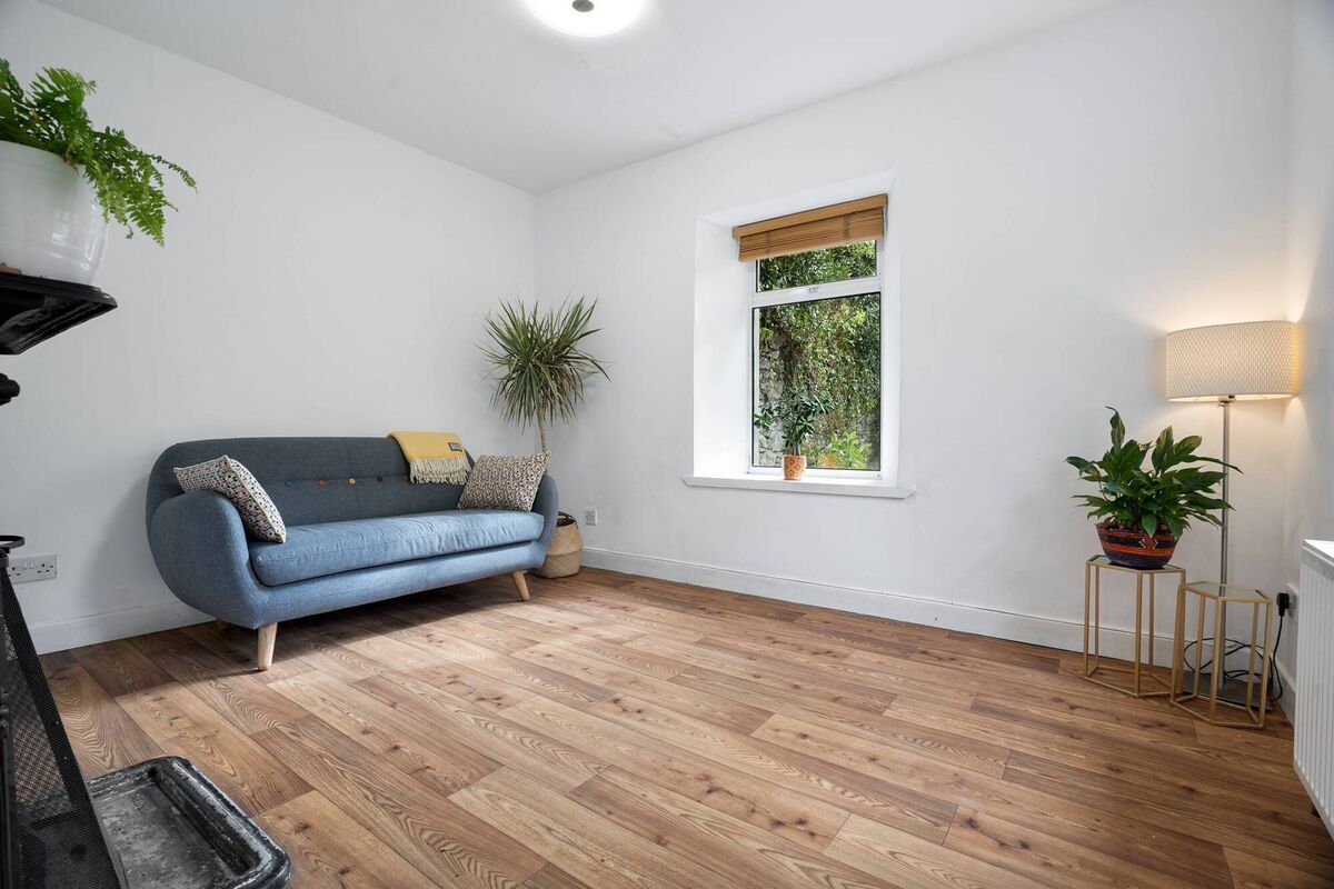 Crisp looking living room in the Gate Lodge