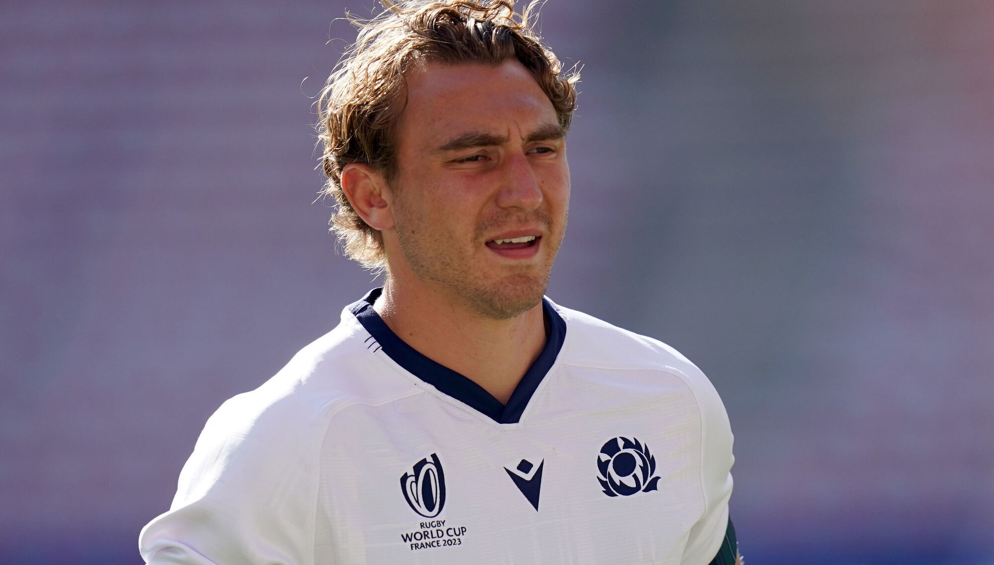 DETERMINED: Scotland's Jamie Ritchie during the Captain's Run at the Stade de Nice earlier in the tournament. Picture: Adam Davy/PA Wire.
