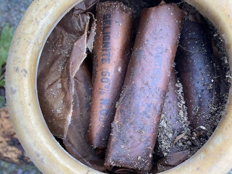 Fergal Keane came across a cache of old munitions at his farm in West Cork. Fergal Keane came across a cache of old munitions at his farm in West Cork.