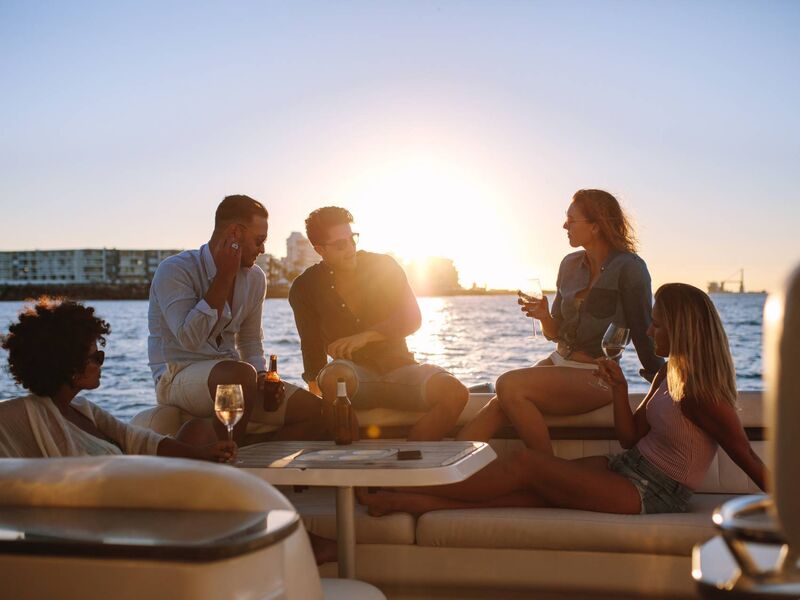 Group on a boat trip