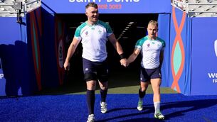 <p>CENTURION: Peter O’Mahony and Craig Casey during Ireland's captain's run at Stade de France in Paris. Pic: INPHO/Dan Sheridan</p>