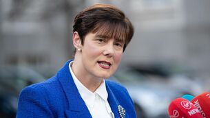 <p>Education Minister Norma Foley speaking to media following the announcement in March that a scoping inquiry would shape the Government’s response to revelations of historical sexual abuse in schools run by religious orders. File picture: Damien Storan</p>