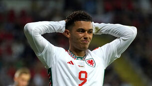 Brennan Johnson will miss Wales’ vital Euro 2024 qualifier against Croatia with a hamstring injury (Tim Goode/PA)