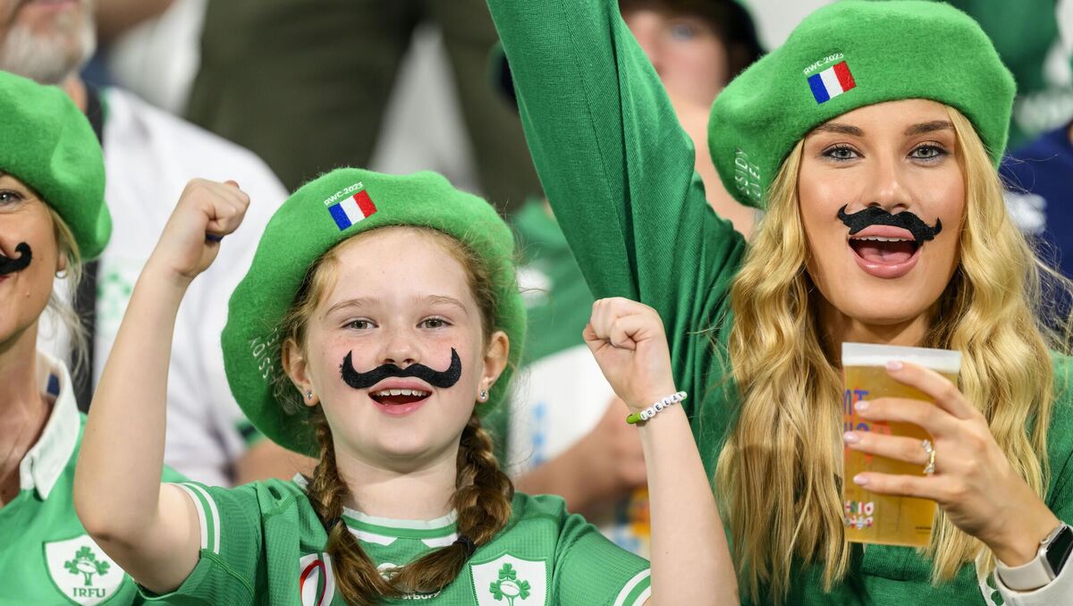 GREEN INVASION: Ireland fans at the game. Picture: INPHO/Craig Watson GREEN INVASION: Ireland fans at the game. Picture: INPHO/Craig Watson